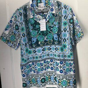 MENS R BY RAGA SHORT SLEEVE SHIRT SIZE M New With Tags Vibrant Colors